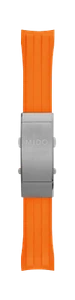 For MIDO Ocean Star M026430A Orange Rubber Watch Band Strap Titanium Buckle - Picture 1 of 1