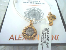 Alex and Ani Sunflower II Two-toned Charm Charity Bangle Bracelet HTF