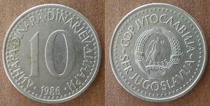 Yugoslavia 10 Dinara 1986 Europe Centrale Coin Dinara Free Shipping Worldwide - Picture 1 of 3