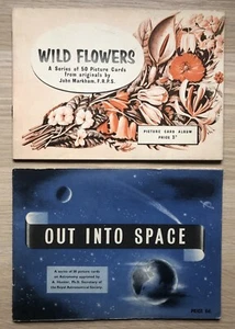 2 Empty Brooke Bond Tea Card Albums Wild Flowers A Series Out Into Space - Picture 1 of 3