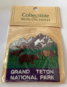 Grand Teton National Park Wyoming Woven Cloth Patch (2) Badge New - Picture 1 of 2