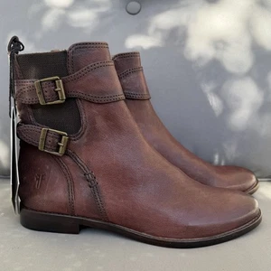 Frye Anna Gore Damenstiefeletten schokoladenfarben Leder 7M neu mit Etikett leise Luxus  - Bild 1 von 11