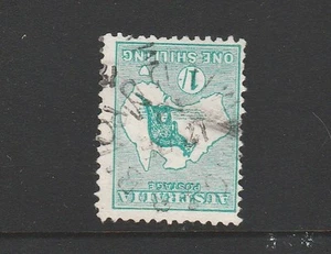 1913 FIRST WMK KANGAROO 1/- VIOLET ERROR "INVERTED WATERMARK" BW 30A $400.00 - Picture 1 of 2