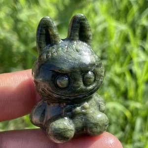 1pc Southern jade Lovely bear quartz crystal animal skull random gift 1.8" - Picture 1 of 6