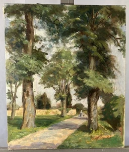 Ancienne huile sur toile postimpressionniste signée : paysage de Dordogne - Picture 1 of 15