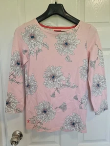 Joules Harbour Soft Pink Peony Top Size 6 Sweater Style 3/4 arms Spring Summer - Picture 1 of 5