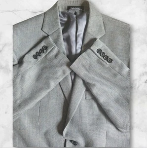 Lauren Ralph Lauren Mens 40 S Blazer Gray Check Poly Rayon Jacket Sport Coat  - Picture 1 of 10