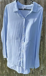 Top tunica donna Jill con bottoni blu righe bottoni costieri davanti taglia 2X - Foto 1 di 20