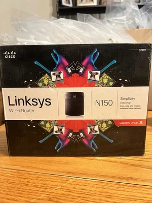 Cisco Linksys WiFi Router N150 E800 Wireless N Router Simplicity - Image 1 of 4