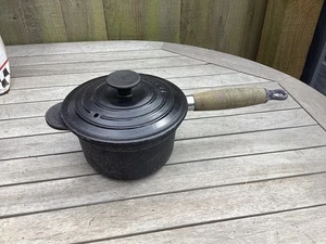 Vintage Black Le Creuset 16 Saucepan Well Loved With Lid - Picture 1 of 12