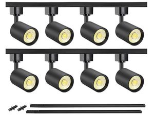Vanoopee 8-Licht LED Schienen Beleuchtungsset mit 6,6 Fuß H Typ Schienen, dimmbar - Bild 1 von 9