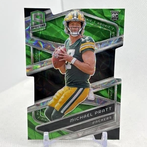 2024 Panini Spectra - Michael Pratt Die-Cut Neon Green /30 - Green Bay Packers - Picture 1 of 6