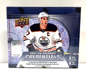 2021-22 Upper Deck Credentials Hockey Factory Sealed Hobby Box - Bild 1 von 3