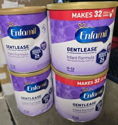 Infantil Enfamil Gentlease. 4 latas. 2 12 oz abolladas. 2 19,9 OZ EXP 2/26+ VER FOTOS Foto 1 de 4