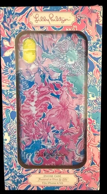 Funda Teléfono iPhone Lilly Pulitzer X/XS Viva La Lilly Rosa Azul Flor Nueva En Caja Foto 1 de 4