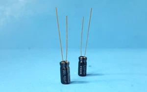100 Pcs- CAPACITOR, PANASONIC/NIPPON, 10UF/MF, 10V - Picture 1 of 2