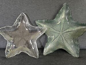 Pier 1 Imports Glass Starfish Beach Decor - Set Of 2 Serving Or Decorative Dish
