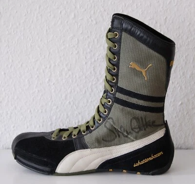 Org. PUMA Schattenboxen-Stiefel von Boxlegende Weltmeister Sven Ottke signiert - Bild 1 von 2