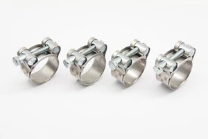 T-Bolt Stainless Clamps For Car Hose Pipe Plumbing 1.26-1.378inch / 32-35mm 4pcs - Picture 1 of 3