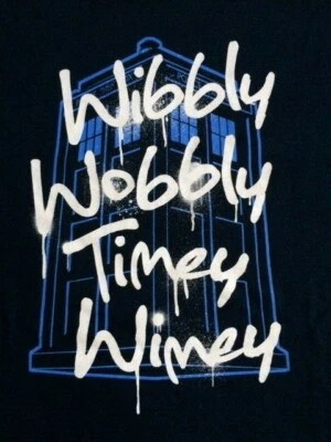 Doctor Who Tardis Wibbly Wobbly Timey Wimey Blue T-shirt New Unworn  - Image 1 of 3
