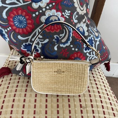 NUEVO CON ETIQUETAS COACH CH215 Nolita 15 en oro paja/tiza multi Foto 1 de 4