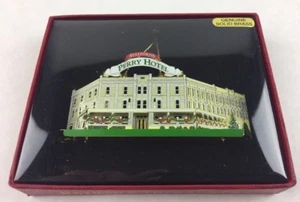 Nations Treasures Staffords Perry Hotel Painted Brass Metal Ornament Souvenir - Picture 1 of 5