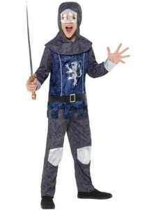 Child Boys Tudor Medieval Knight Armor World Book Week Fancy Dress Costume - Picture 1 of 5