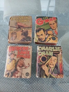 4  Big Little Books, Charlie Chan, Tailspin Tommy, The G-man, Riders Lone Trails - Picture 1 of 13