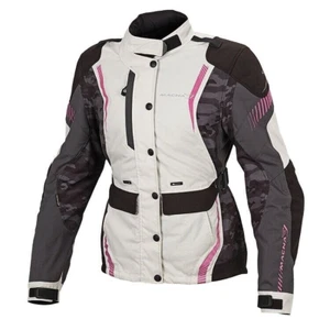 MACNA BERYL Ladies Jacket Touring Motorcycle , Sz L (12) Black-Ivory/Grey -Pink - Bild 1 von 6