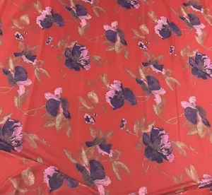Rot Rosa Lila Bedruckt 1way Stretch Stoff 60" Breite 1,5 Yard - Bild 1 von 3