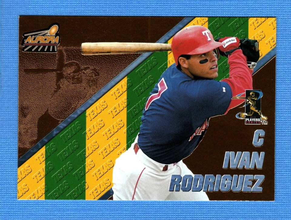 1998 Aurora Pennant Fever #7 Ivan Rodriguez Rangers - Image 1 of 1