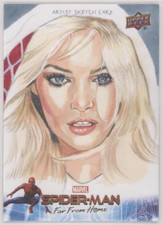 2019 UD Spider-Man Far From Home Marcia Dye Spider-Gwen Sketch Card 1/1