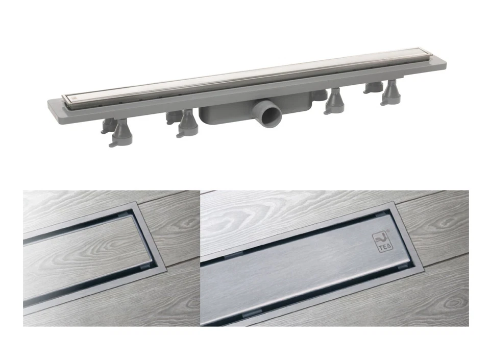 CANALINA NANOFLOW IN ABS CON GRIGLIA INOX PIASTRELLABILE OMP