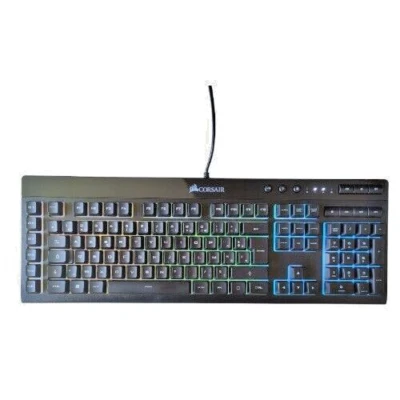 Corsair K55 RGB USB AZERTY mechanisch französisch schwarz Tastatur  USB Gaming - Bild 1 von 4