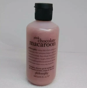 Philosophy Rosa Chocolate Macaroon 3 en 1 Champú Gel de Ducha Baño Burbujas 6oz NUEVO - Imagen 1 de 7