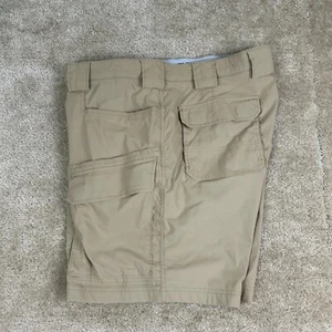 Duluth mens cargo shorts 46 relaxed Duluthflex dry on the fly beige tan 9" - Picture 1 of 13