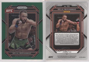 2023 Panini Prizm UFC Green Prizm Belal Muhammad #113