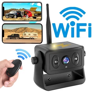 Wireless Backup Camera for Car Truck Trailer Solar WiFi Magnetic iPhone Android - Picture 1 of 22