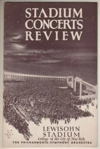 Lewisohn Stadium Concerts Playbill 1937 George King Raudenbush - Imagen 1 de 5