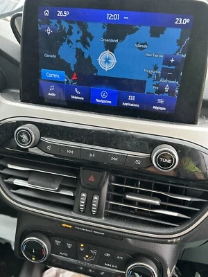 2022 FORD ESCAPE SYNC3 DISPLAY SCREEN AC CONTROL W/RECEIVER OEM MJ6T-14G532-ACF - Image 1 of 4