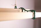 Vintage Hanging Clothes Airer Ceiling Fixed Green Cast Iron Fittings 7 Wood Lath