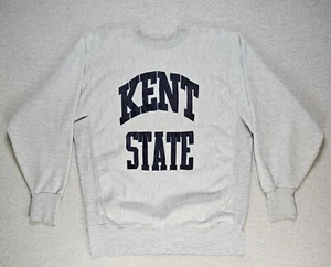 Kent State Sweatshirt LARGE Grau Reverse Weave Rundhals Made in USA Vintage - Bild 1 von 11