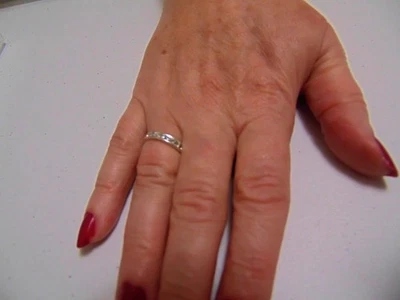 Anillo CBC talla 6 diamante simulado tono plata N233 Foto 1 de 3