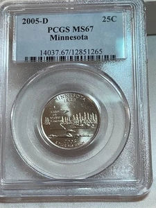 2005 D Minnesota State Quarter PCGS MS67 Cert# 12851265 - Picture 1 of 4
