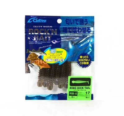 Owner Soft K�der RB-5 Ring Kick Tail 6 St�cks 3 Zoll 17 (2125) - Bild 1 von 4