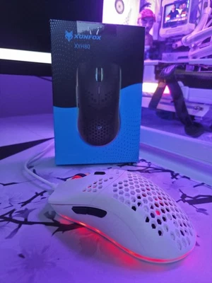 XUNFOX XYH80 Kabellose RGB Gaming Maus, 2.4G Funk, 3200 DPI, Type-C - Bild 1 von 4