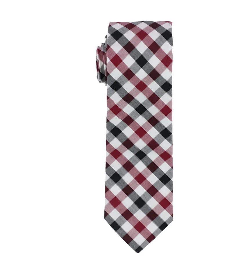 Corbata autoatada bar III para hombre Cottica Gingham, roja, talla única Foto 1 de 1