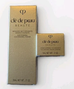Lot x 2 Cle De Peau Beaute Volumizing Cream Supreme + Softening Cleansing Foam - Picture 1 of 1