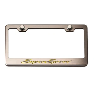 Plate Frame Blue C-Fiber "Super Sport" Inlay for 2010-2013 Camaro [Stainless] - Picture 1 of 5