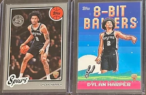 Lote de 2 tarjetas de baloncesto Topps Dylan Harper 2025-26 inserción de novato/paralelo - Imagen 1 de 2